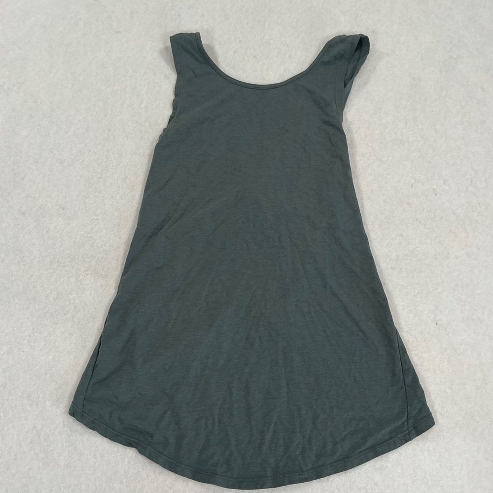 Ptula Womens Small Green Open Back Tulip Activewear Tank Top Sleeveless Yoga